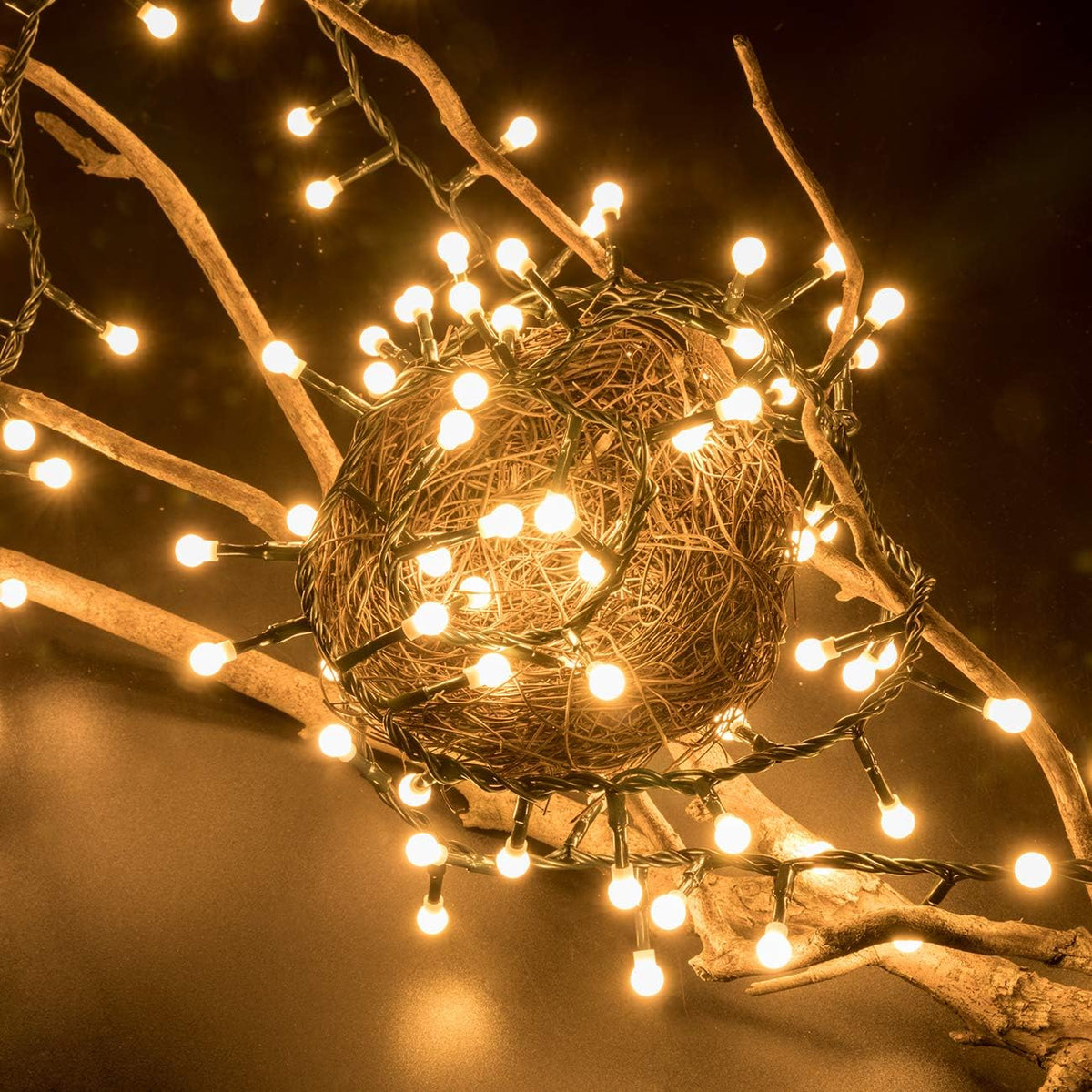 AWQ 500LED 49ft Christmas Cluster Lights Fairy String Light Xmas Tree Decor