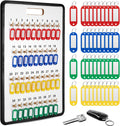 RattanView Key Hook Board Rack Wall‑Mounted with 40 Pcs Plastic Tags