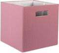 DII Fabric Storage Cube Organizer Bin 13x13x13 Foldable, Rose