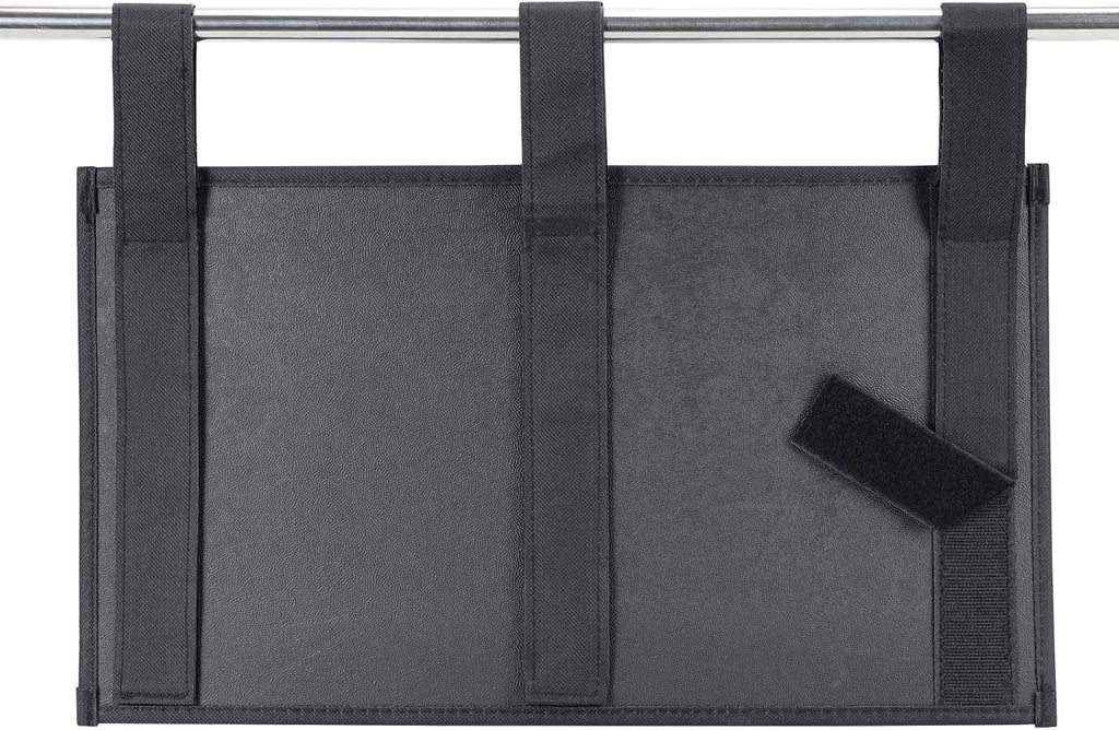 Zafit Hanging Bedside Caddy, Bedside Storage Organizer for Magazine, Phone, Remote control (5 Pockets-Black)
