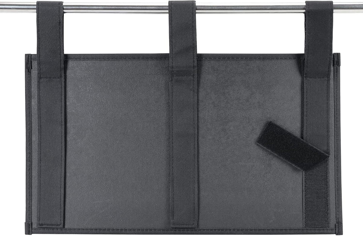 Zafit Hanging Bedside Caddy, Bedside Storage Organizer for Magazine, Phone, Remote control (5 Pockets-Black)