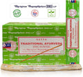 Raajsee Satya Traditional Ayurveda Incense Sticks, Nagchampa 15gmx12 Pack (12 Sets of 15g, 160 Pieces Total) with Raajsee Incense Holder