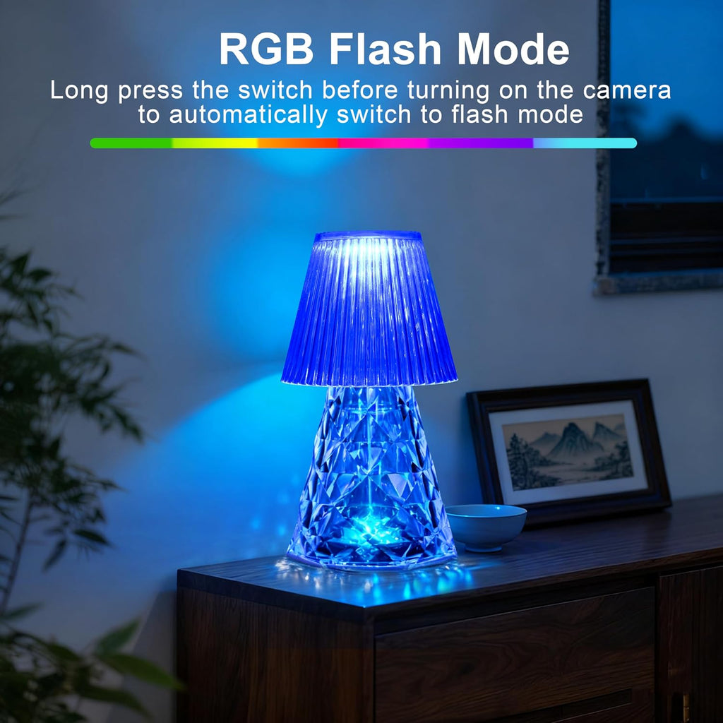 Waterproof Shower Lamp for Inside Shower Crystal Rechargeable RGB Dimmable