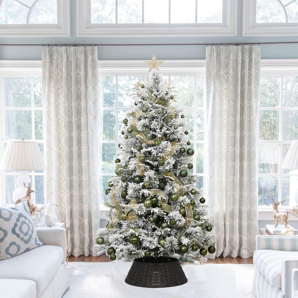 34ct Dark Green Christmas Ball Ornaments Shatterproof Plastic Christmas Tree Decorations for Xmas Party Home Office Holiday Decor -Medium Size (2.36"/ 60mm)