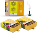 Pack of 2 Natural Incense Cones,Phool Devotion Pack(80 Organic Cones |2 Fragrances:Tulsi & Jasmine)+1 Free Ceramic Holder | Handrolled | Sulpher and Charcoal Free |100% Organic & Natural(500 GMS)