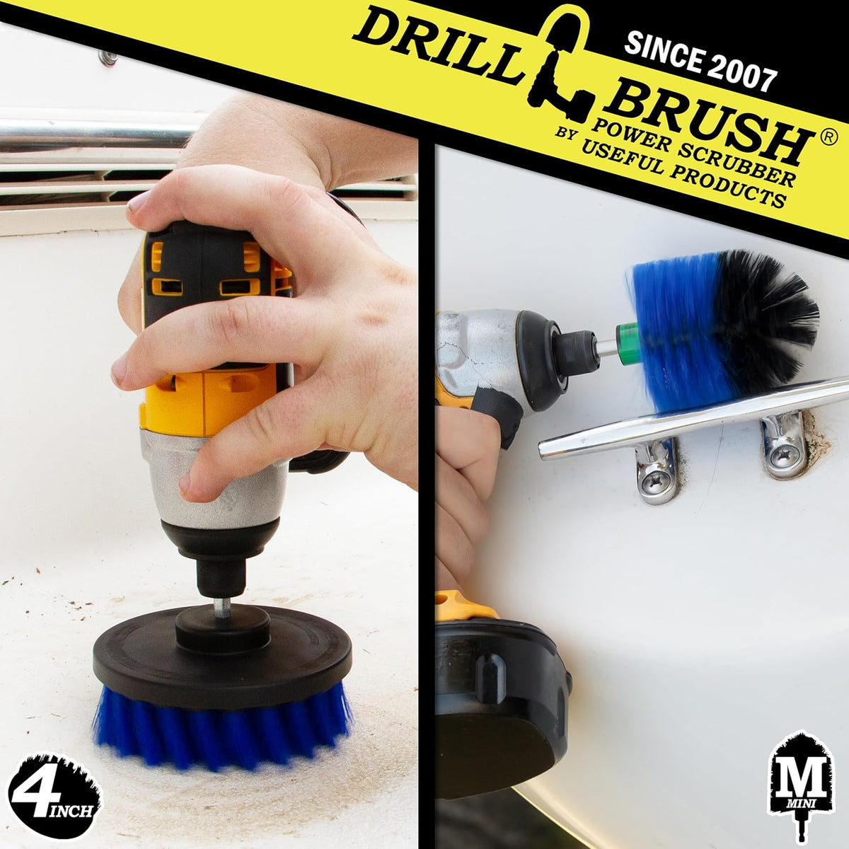 Hull Cleaner Brush Set - Fish Tank Scrubbing Set - Pool Cleaning Brush Set