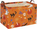 Halloween Basket Pumpkin Baskets Trick or Treat Basket Rectangular Storage Bin for Halloweens Parties(Candy Pumpkin)