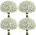Elyum Babys Breath Artificial Flowers, 25 Pcs Baby Breath Flowers Fake Bulk