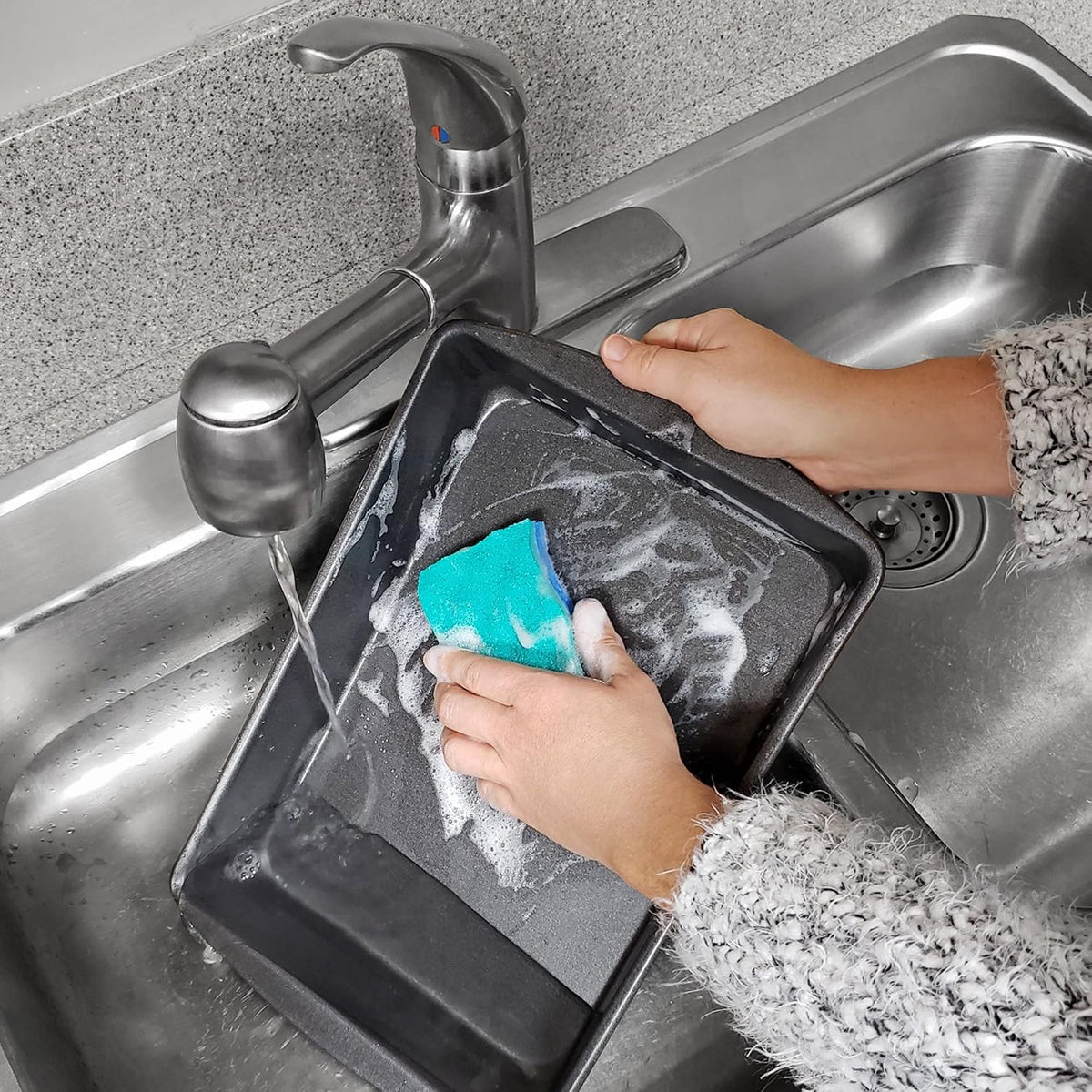O-Cedar Scrunge Non-Scratch Scrub Sponge (Pack of 6) | Rinse-Clean Surface | Safe for Nonstick Cookware, Glass & All Hard Surfaces