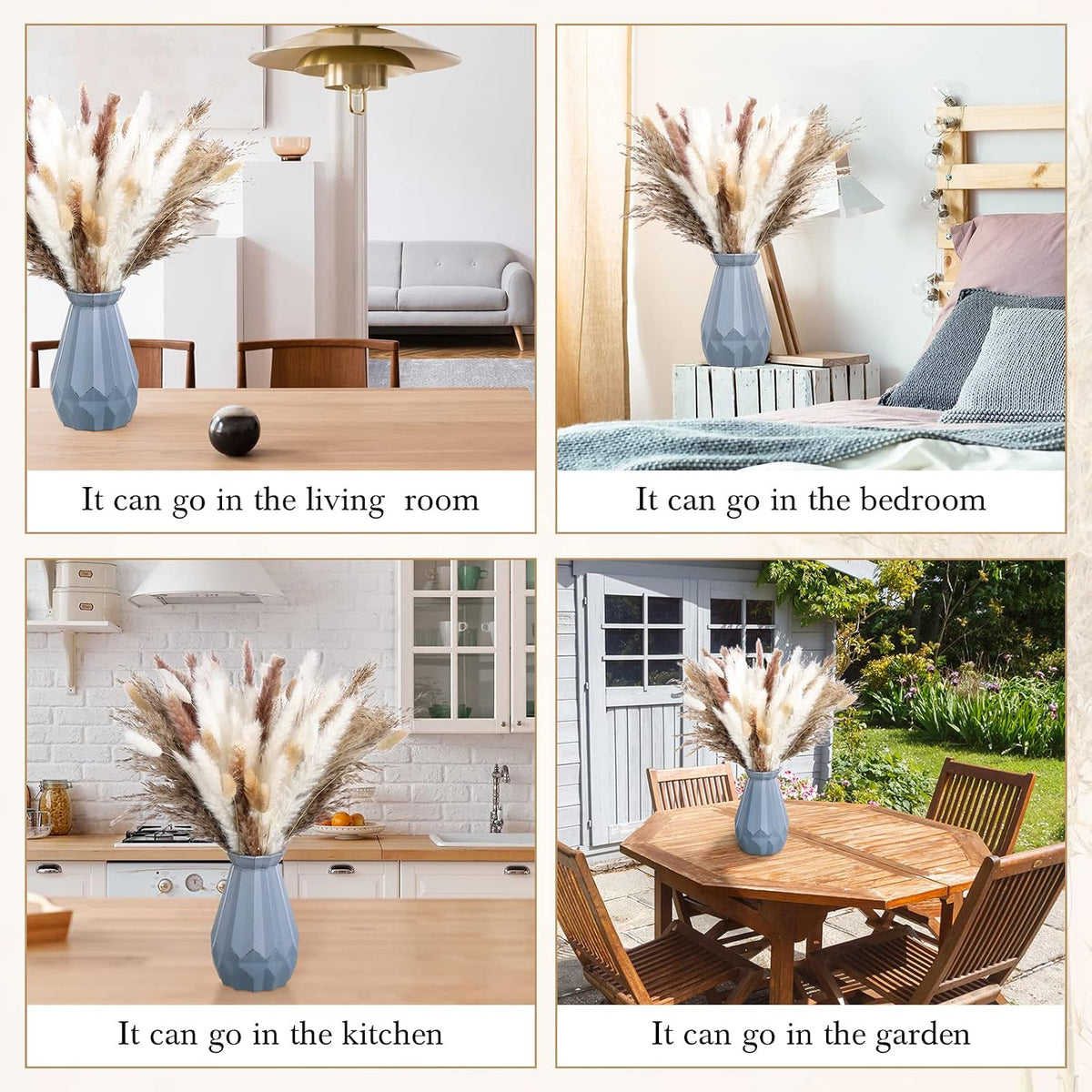 330 Pcs Dried Pampas Grass 17 Inch Fall Decorations for Home