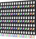 Beeveer Acrylic Key Holder Board with 75 Hooks, Wall Mount Organizer, Black