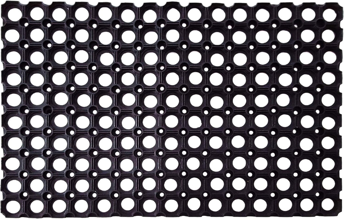 SafetyCare Interlocking Rubber Drainage Floor Mat - Anti-Fatigue - 24 x 16 inches - 1 Mat