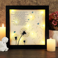 Memorial Gifts LED Shadow Box Sympathy Condolences Grief Dandelion 8x8