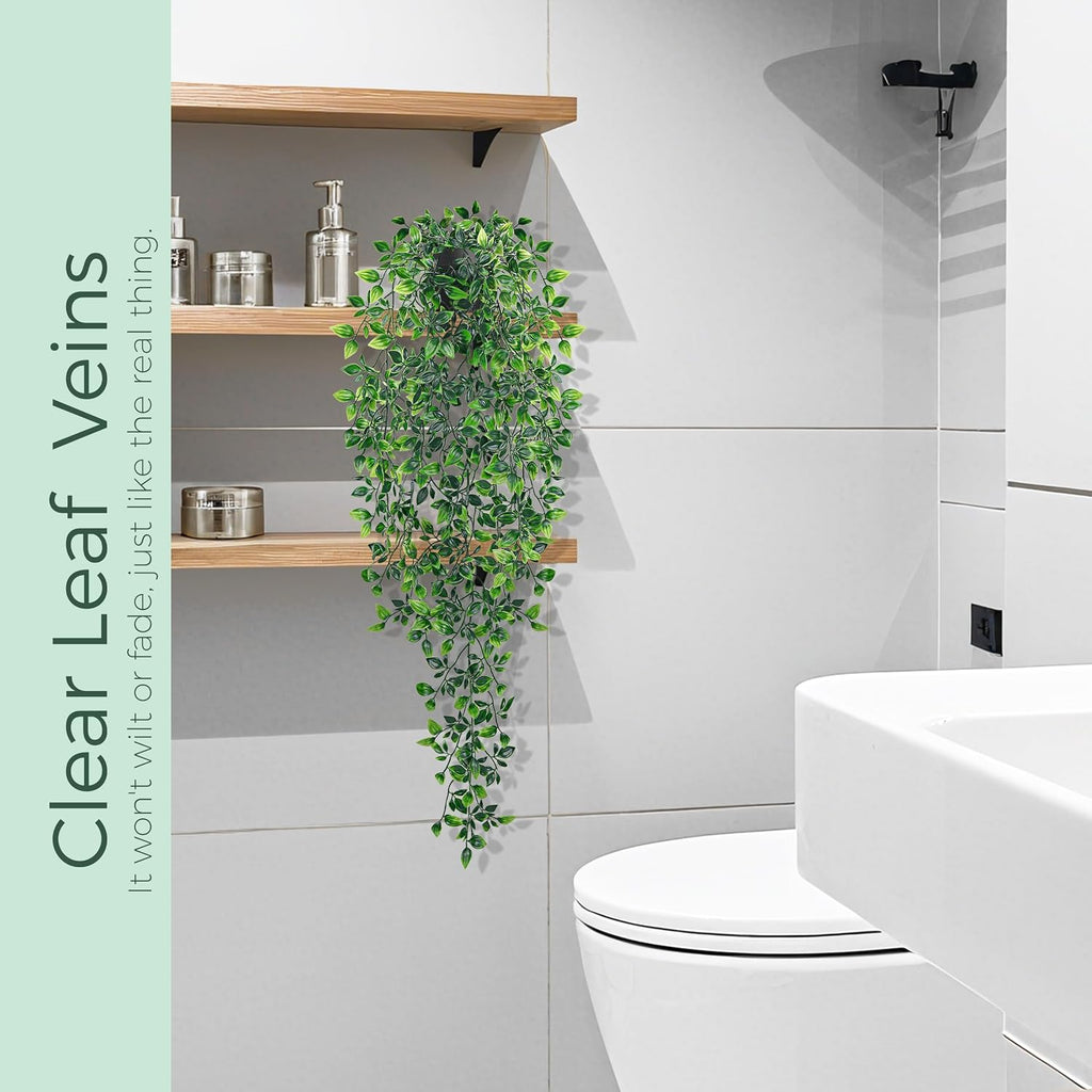 Der Rose 34" Artificial Mandala Vine Hanging Plant for Bathroom Shelf Decor