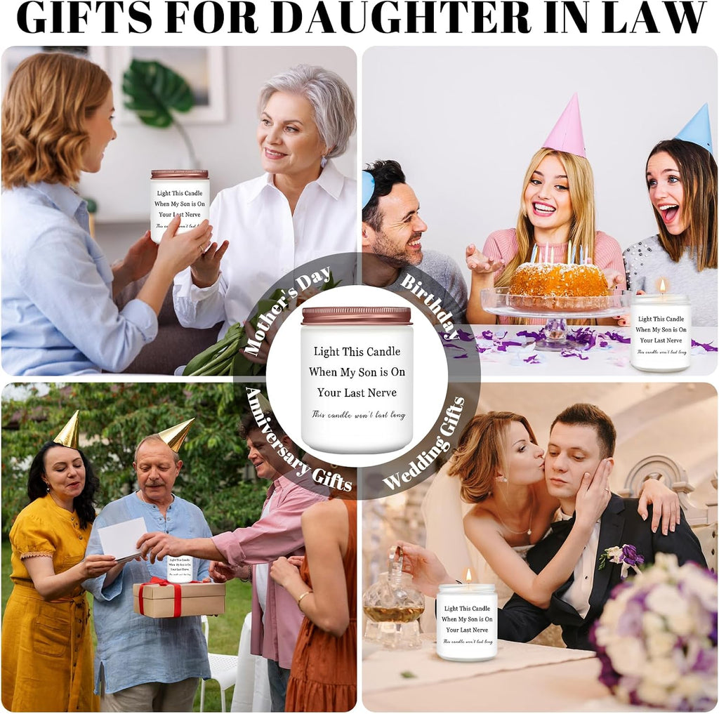 Gifts for Daughter in Law, Christmas DIL Lavender Candles Gifts