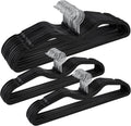 Plastic Short Neck Hangers 40 Pack Ultra-Thin Space-Saving ABS 360° Swivel Hook Ideal for Closet Organization Fits Coats Shirts Dresses & More (40, Black)