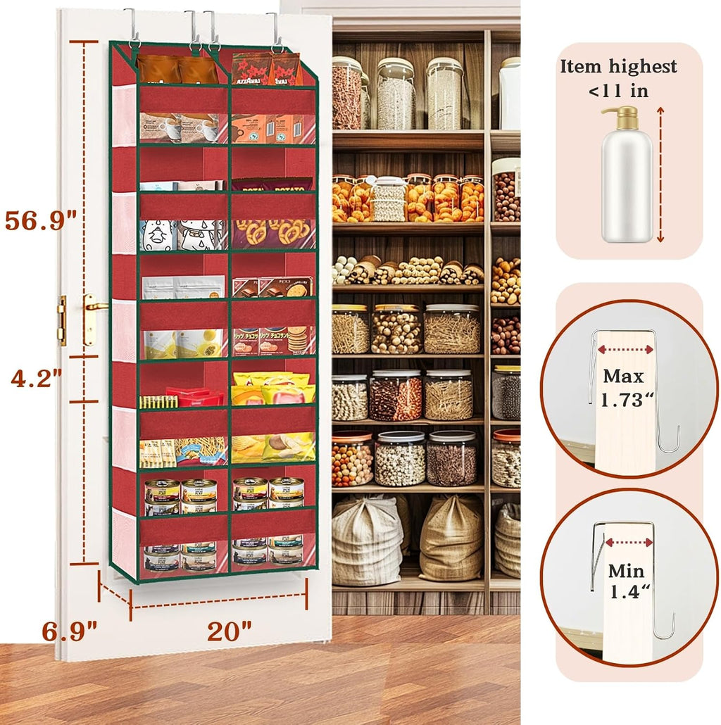 Over The Door Organizer 5 Tiers Extra Large Behind Door Storage of 10