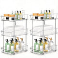 incostar 2 Sets of 3-Tier Bathroom Under Sink Organizers