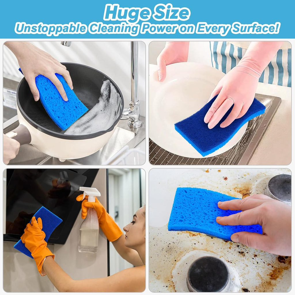 AIDEA XL Sponges Kitchen 6Count, Non-Scratch Scrub Sponges for Dishes