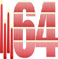 Rossesay 64 Pcs Flameless LED Taper Candle, Flickering Candles,Red