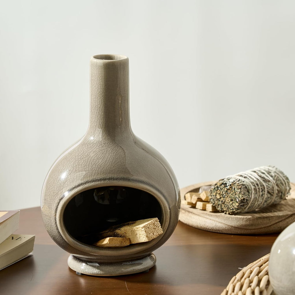 Handmade Ceramic Incense Holder,Palo Santo Holder for Burning,Sage Burner