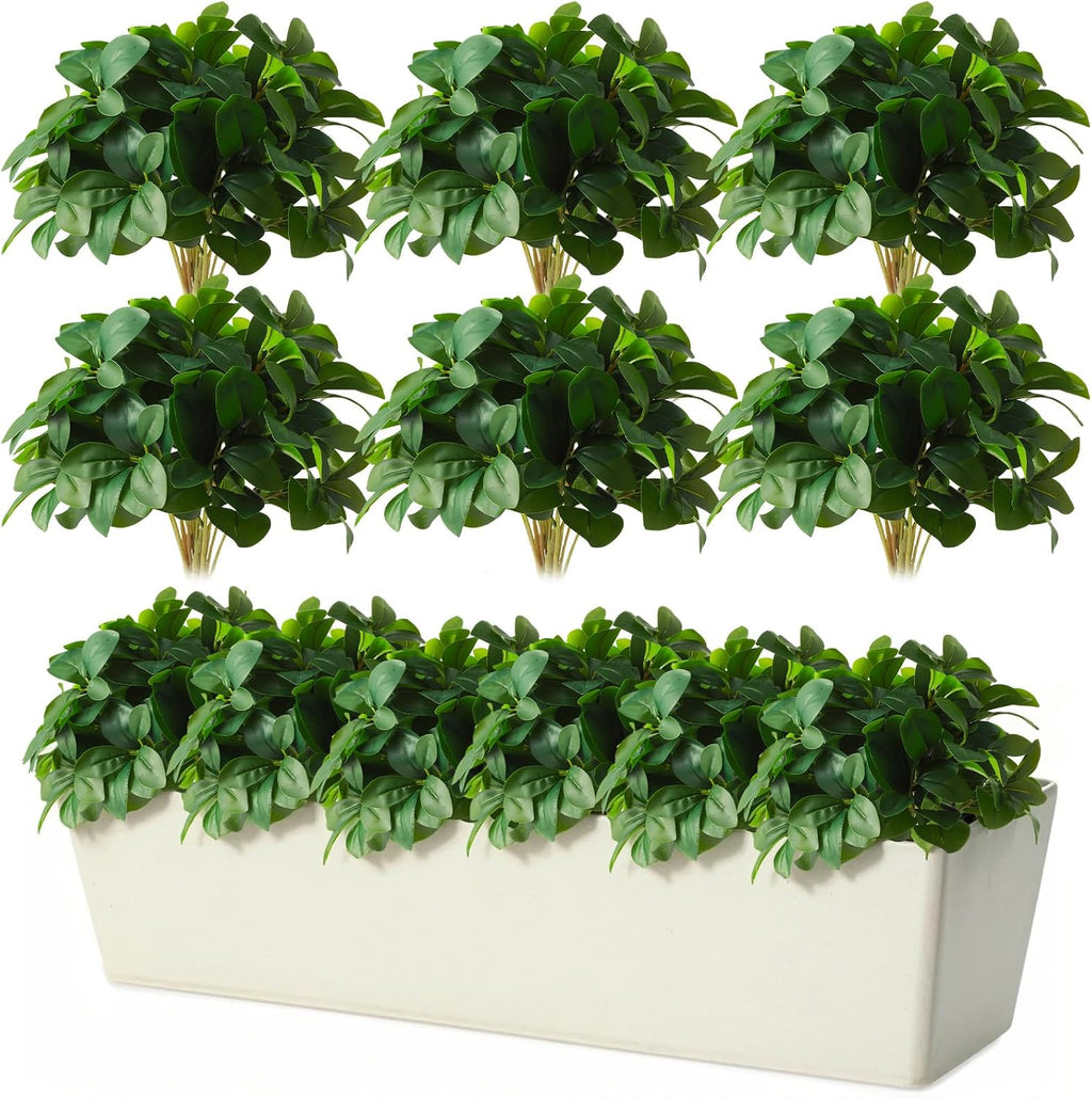 Hotop 6 Pcs Artificial Eucalyptus Stems Fake Greenery Branches for Vase
