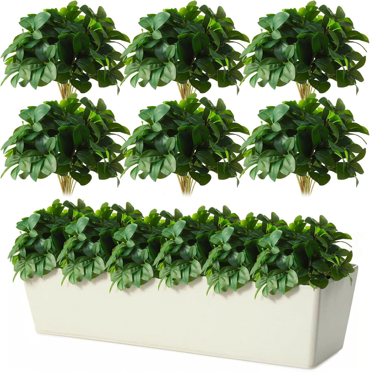 Hotop 6 Pcs Artificial Eucalyptus Stems Fake Greenery Branches for Vase