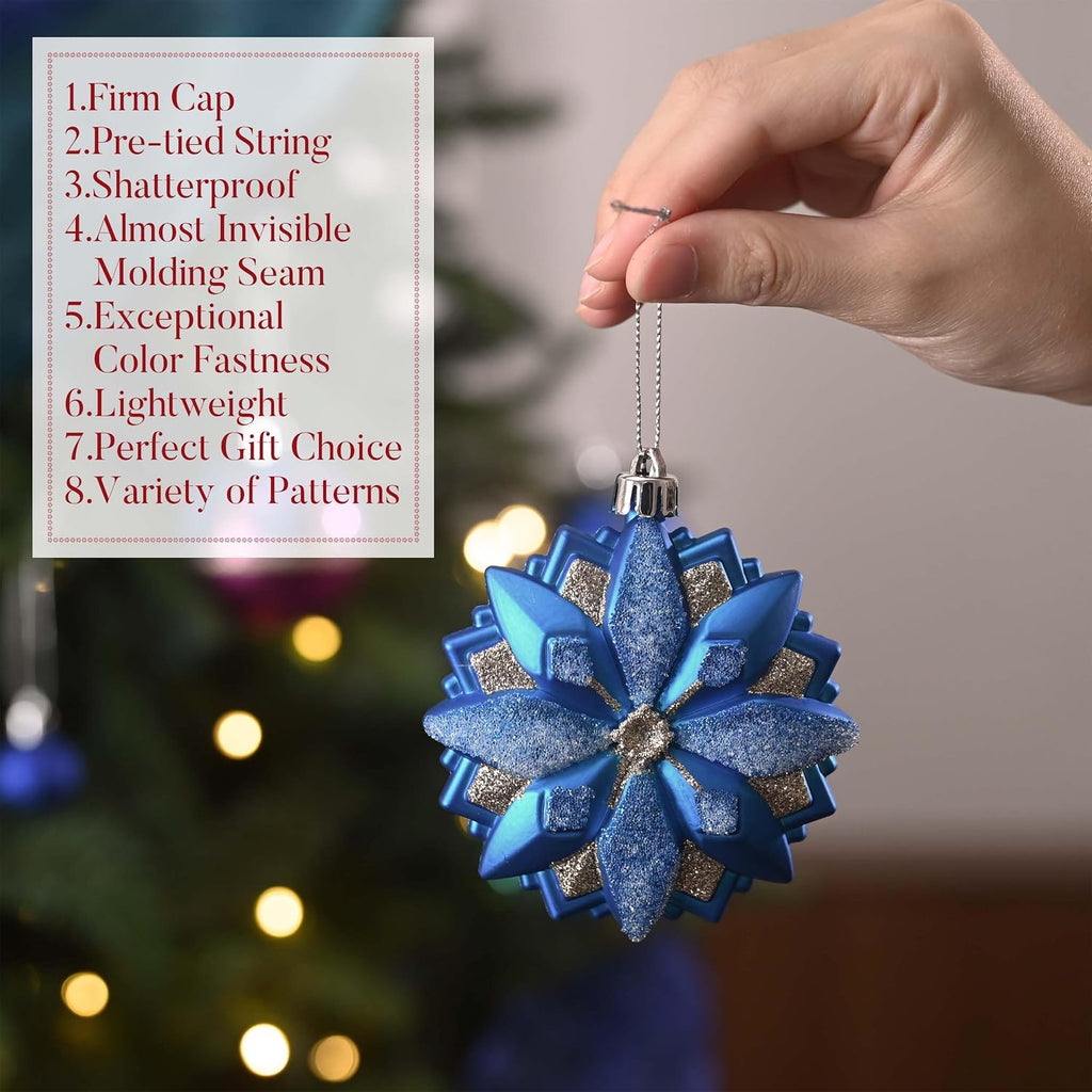 Valery Madelyn Christmas Ball Ornaments, 60ct Peacock Blue Purple Green Shatterproof Christmas Tree Decorations Set, Decorative Hanging Ornaments Bulk for Xmas Holiday Party Decor