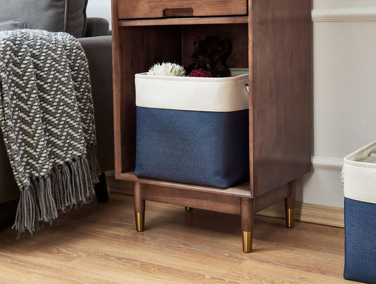 DECOMOMO Cube Storage Bin 13x13 with rope handles, Kallax Storage Cubes