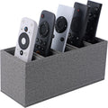 LAMOTI Remote Control Holder, 5-Slot Small Desk Organizer TV Remote Caddy
