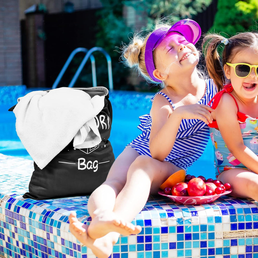 2 Pcs Large Travel Laundry Bag - Waterproof Wet Dry Washable for Dirty Clothes, Bathing Suit, Workout, Gym, Swimming, Yoga