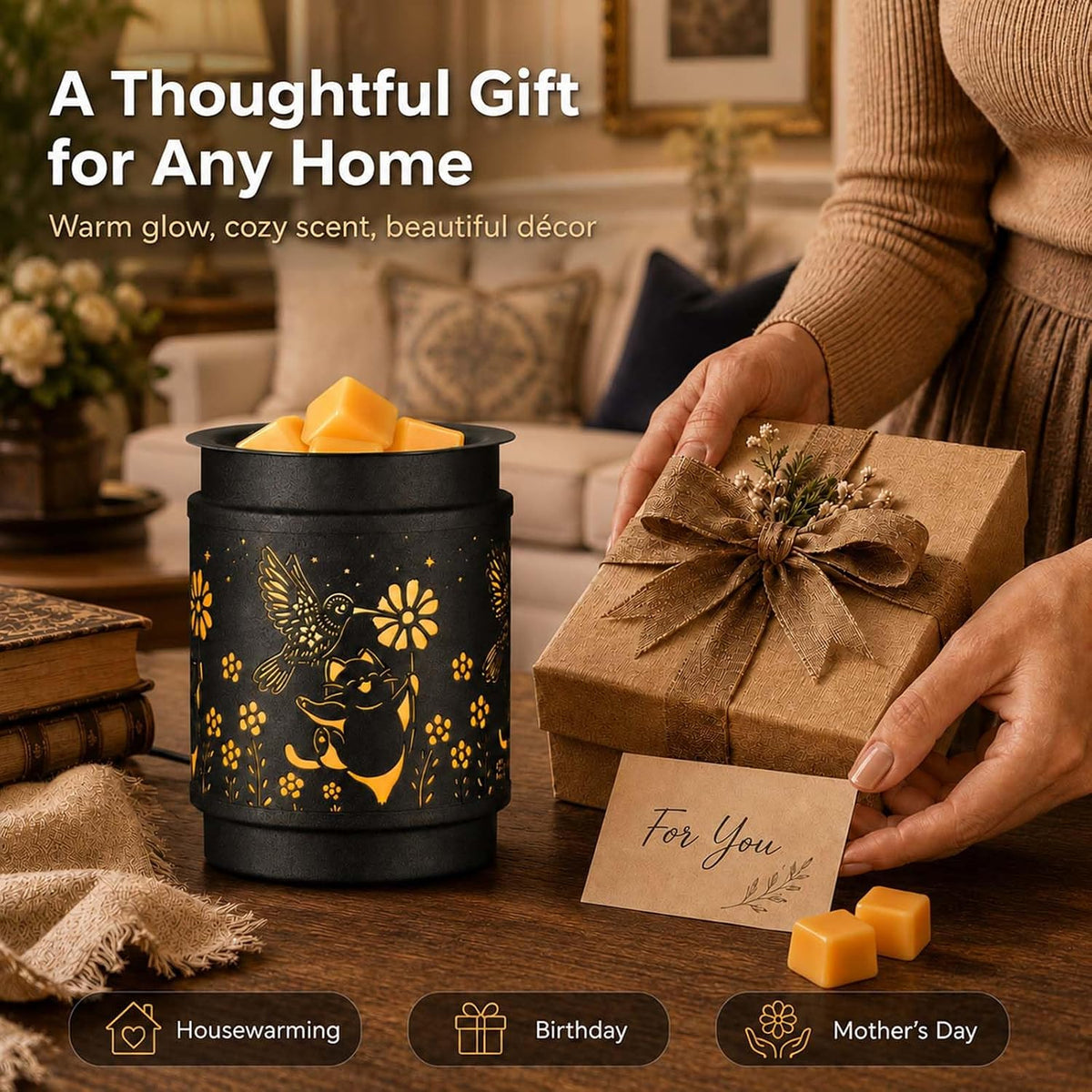 mocosa Metal Wax Melt Warmer Electric Candle Fragrance Burner