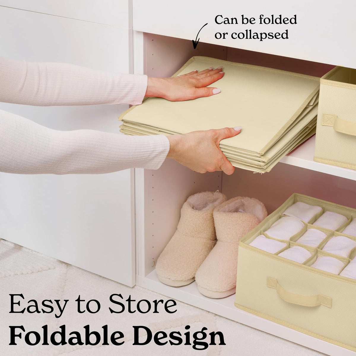 SMIRLY 3-Shelf Hanging Closet Organizer - Hanging Shelves for Small Closets, Sweater Storage