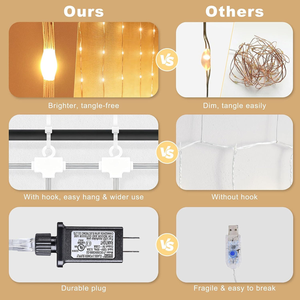 Brizled Halloween Curtain Lights String, 256 LED 5.2 x 5.2ft Color Changing