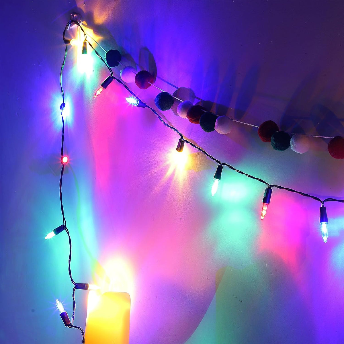 Joliyoou 16Ft 50LEDs Christmas Mini String Lights, 4 Packs