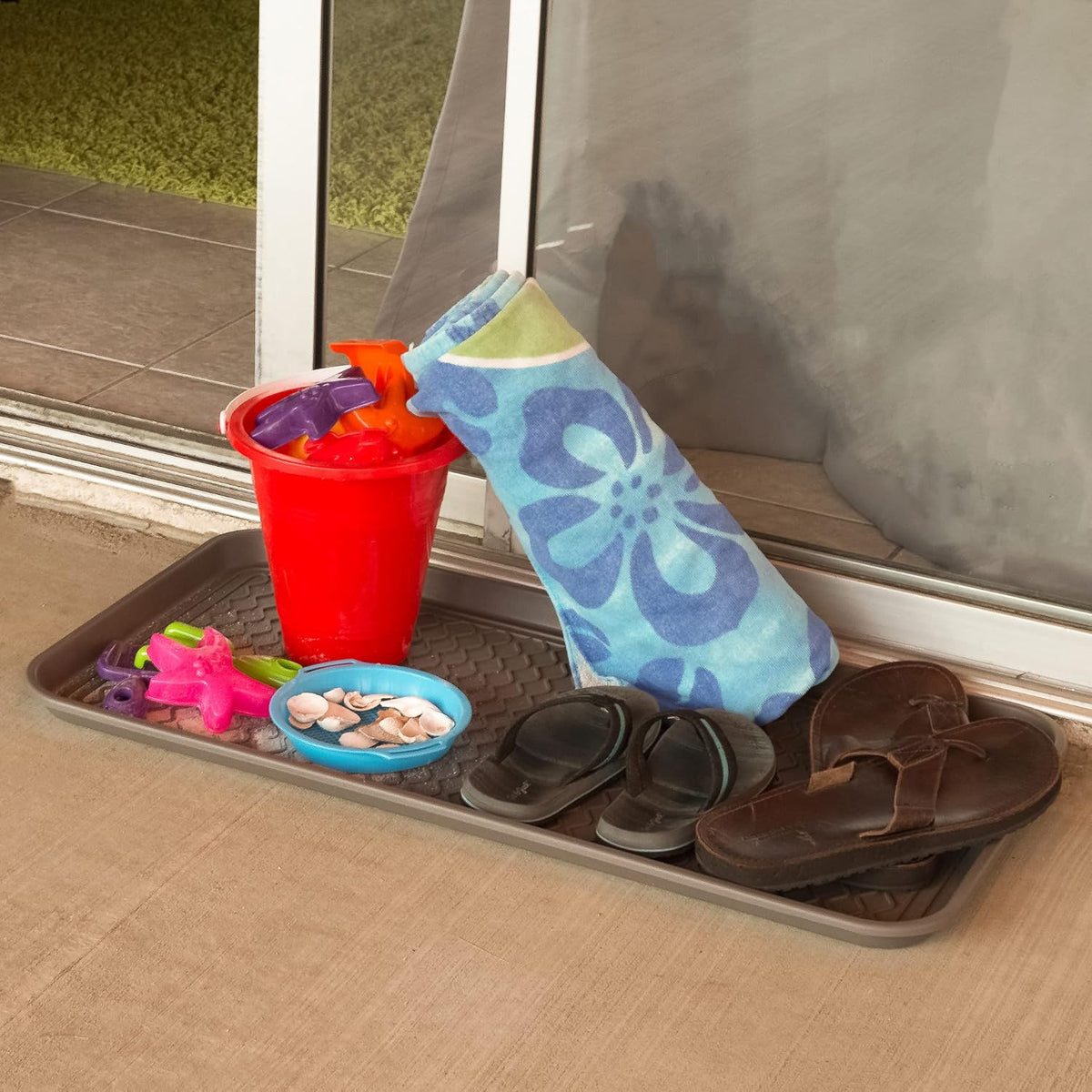 Multi-Purpose Tray in Decorator Colors - 30” L x 15” W x 1.20” H (Saddle Brown Set of 2)