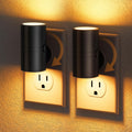 JandCase LED Night Light Plug in,Rotating Night Lights Plug into Wall Amber