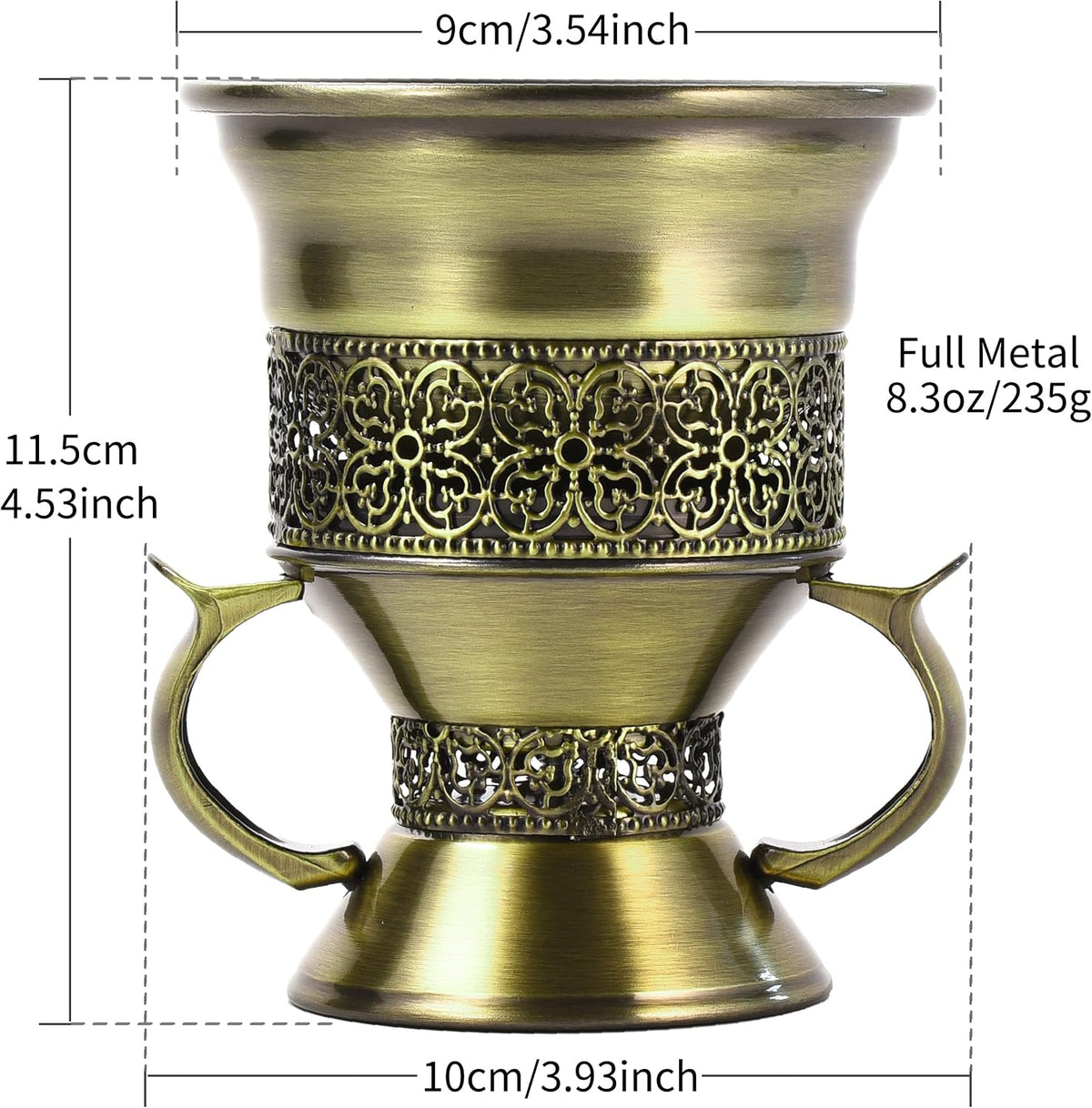 Frankincense Resin Incense Burner, Incense Censer, Bakhoor Burner, Charcoal Incense Burner, Incense Burner with Handle Tongs for Yoga, Spa Aromatherapy