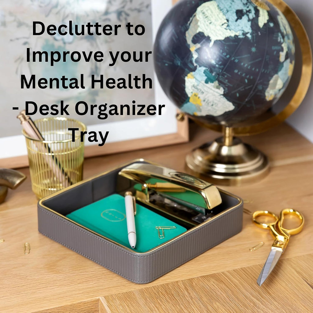 Leather Cologne Organizer Valet Tray for Men| Mens Valet Catch All Tray Key Basket| Leather Organizer Catchall