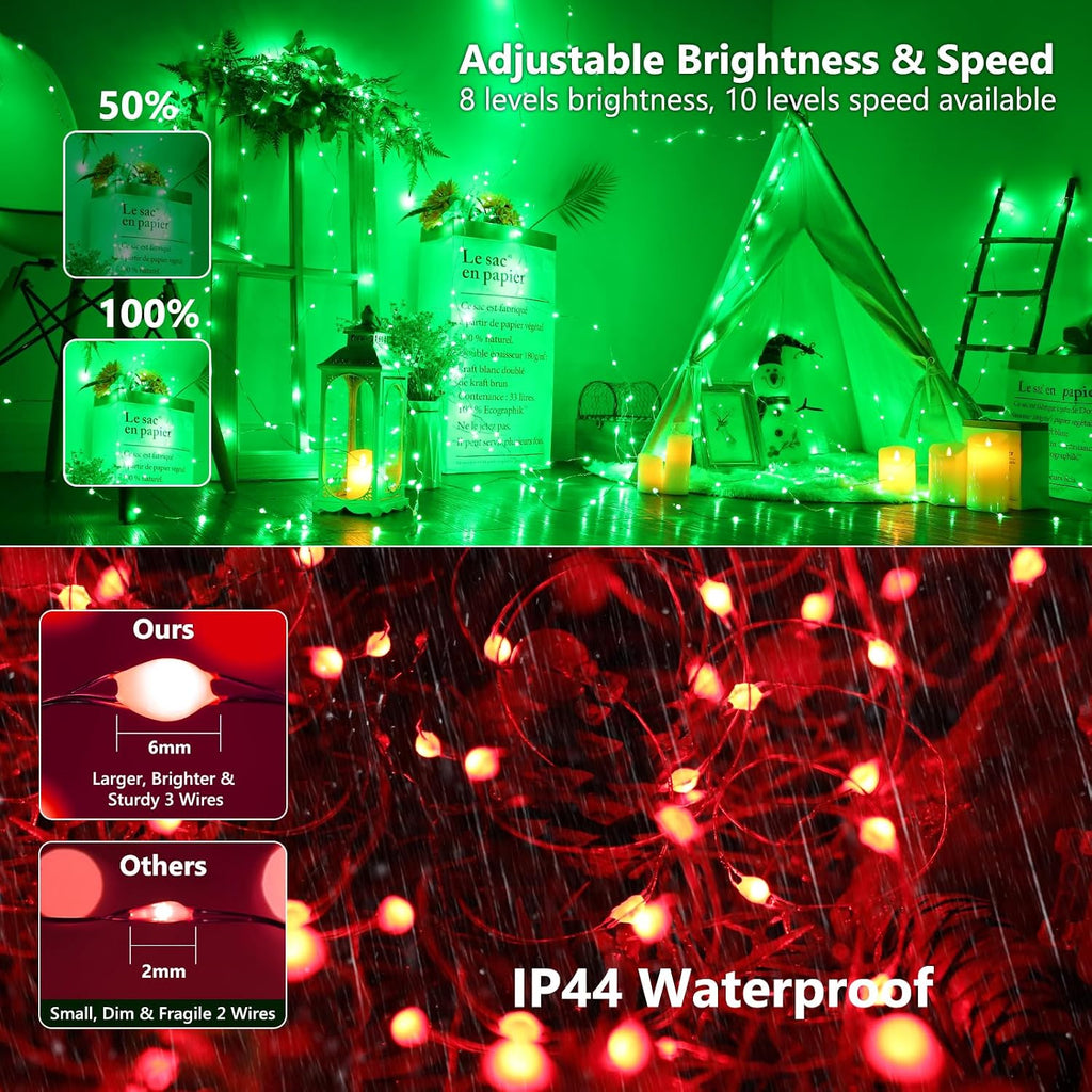 BrizLabs Halloween Fairy Lights, 200 LED Color Changing Fairy String Lights