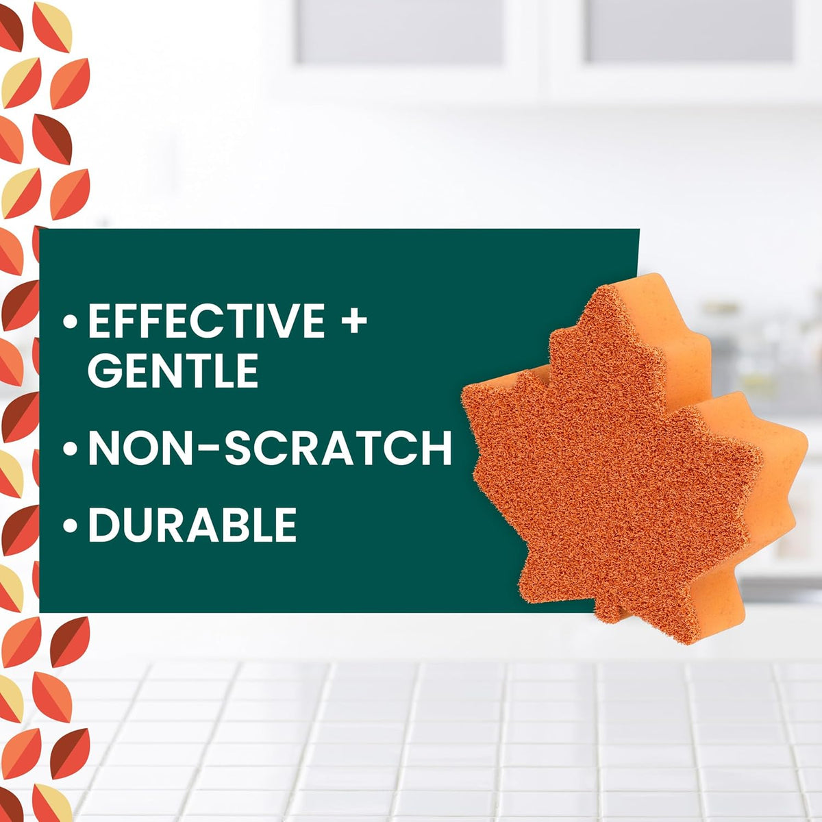 Scotch-Brite Leafy Clean Scrub Sponge, 1 Pack