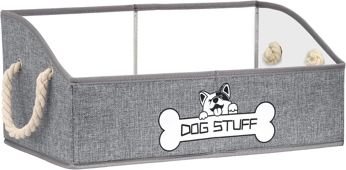 Dog Toy Basket, Storage Bin, Collapsible Box for Pet Accessories