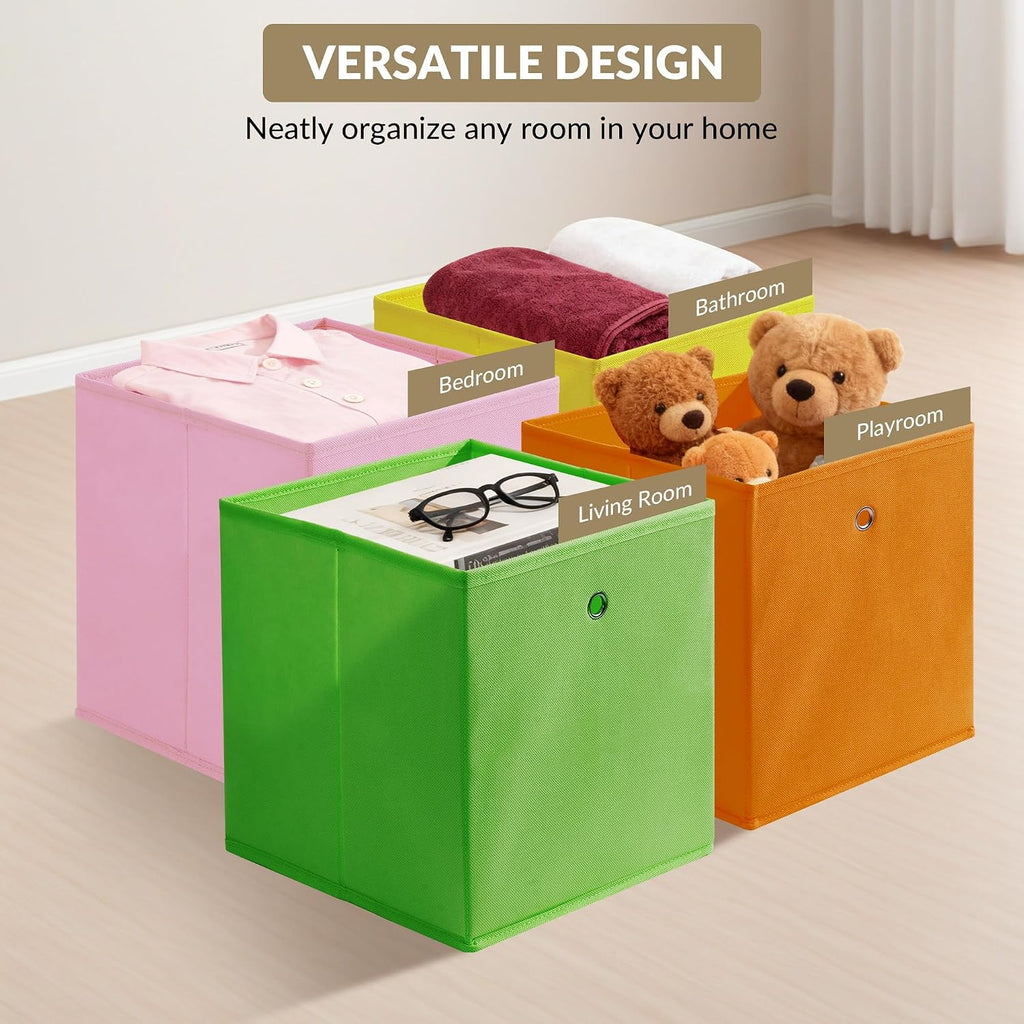 Garvee 12 Pack Storage Cubes, 10.2" Foldable Organizer for Cube Shelves