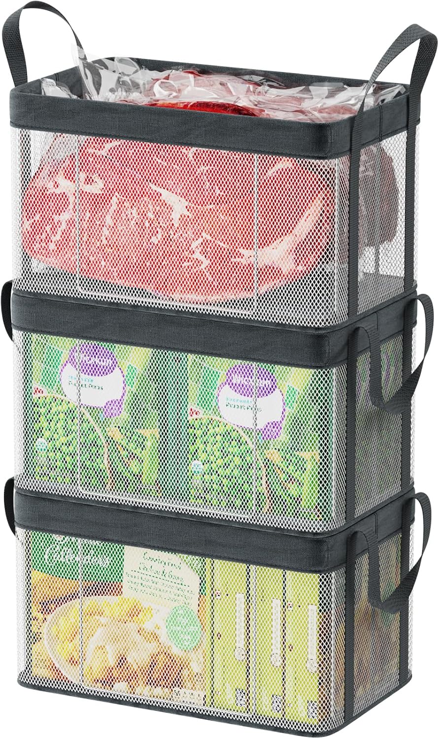 iSPECLE Chest Freezer Organizer - Large Baskets for 5-7 Cu.Ft, 3 Pack