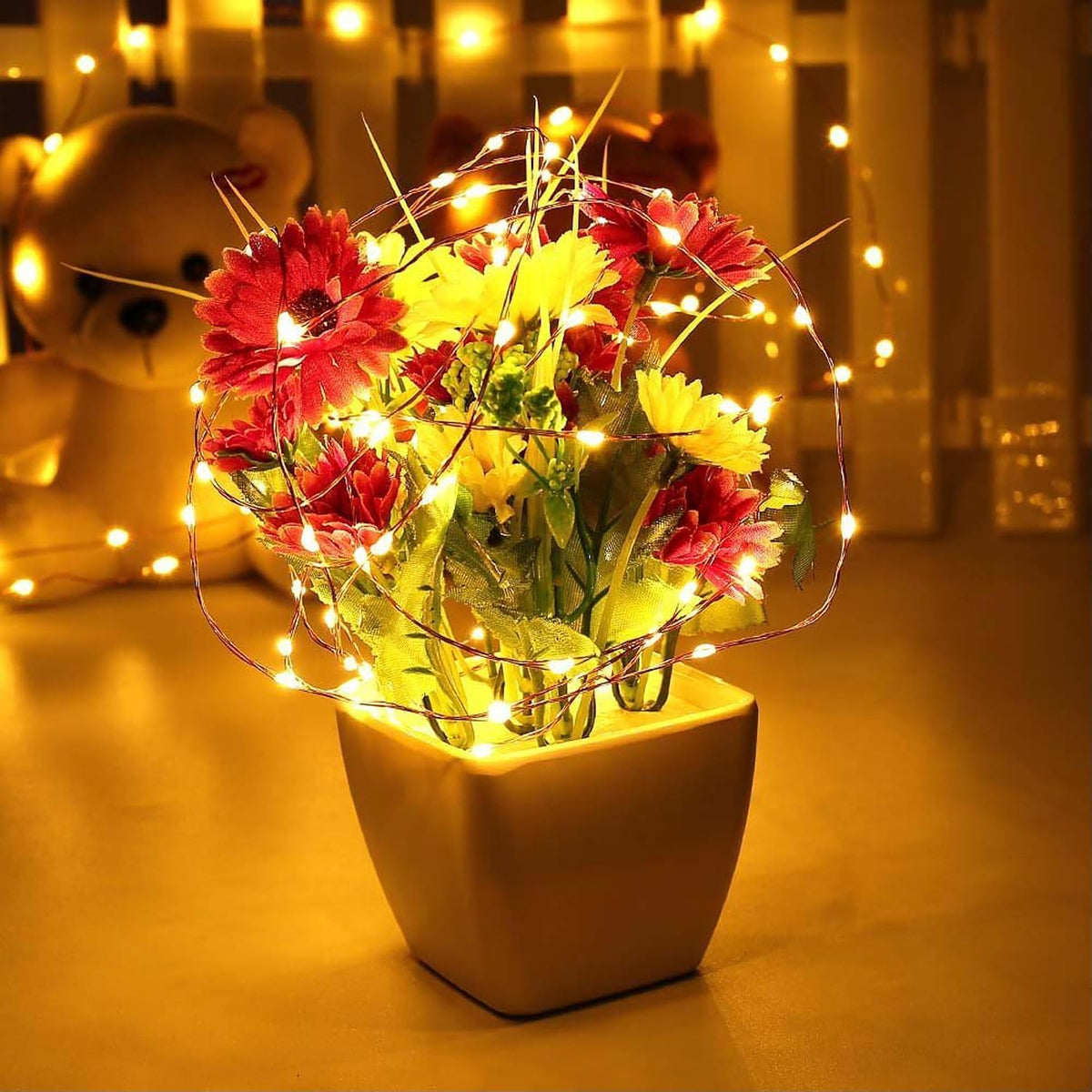Joomer Fairy String Lights 33FT 100LED Plug in Lights Indoor, Warm White