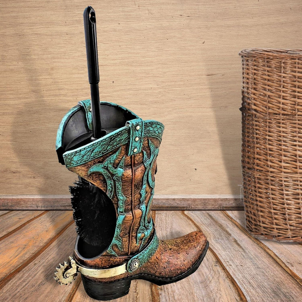BestGiftEver Western Boot Toilet Brush Holder