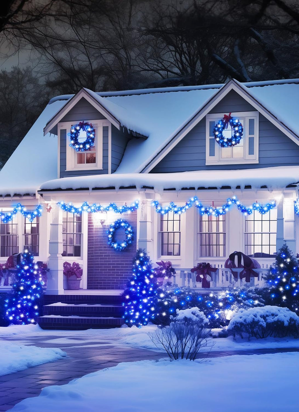 Minetom Solar Christmas Lights Outdoor Waterproof,4Pack Total 160FT 400 LED