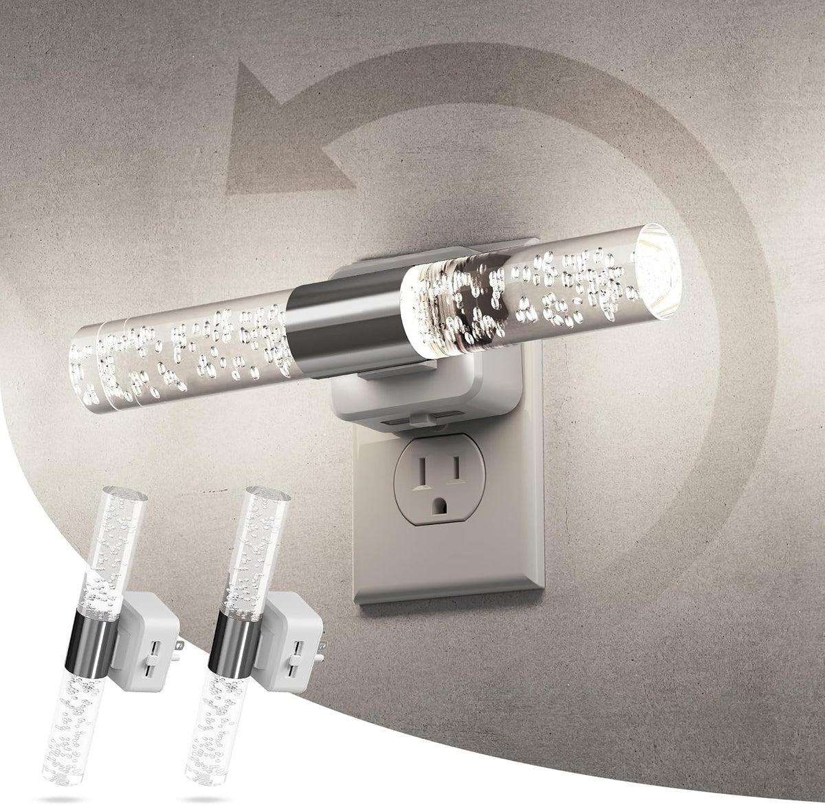 L LOHAS LED Bright Night Light, Night Lights Plug into Wall, 180° Rotating