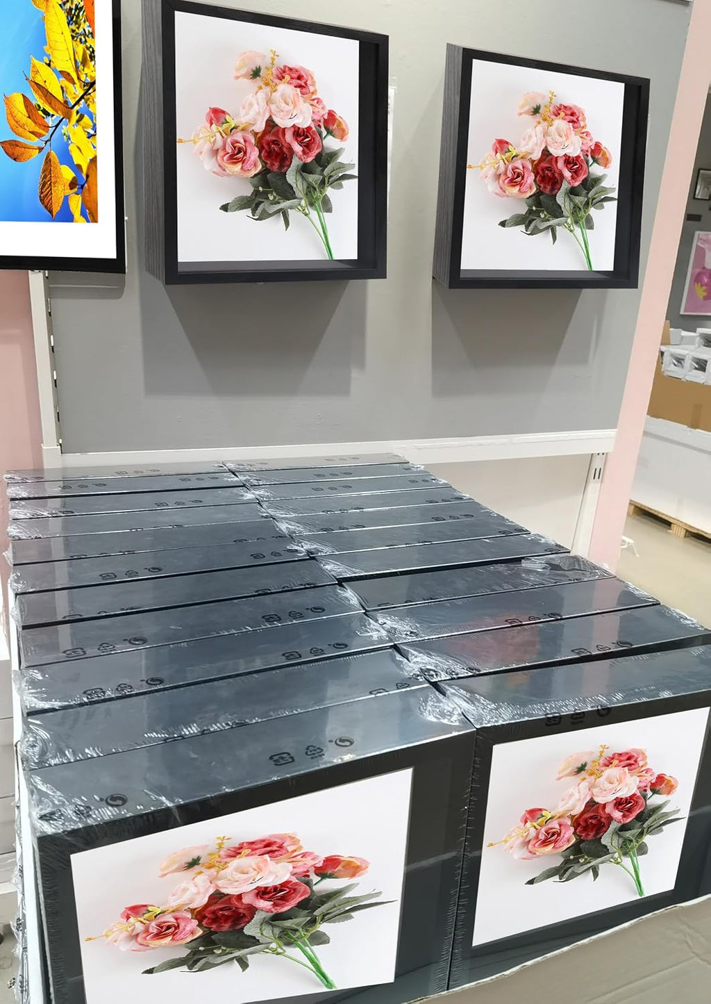 8x8 Shadow Box Frame,Display Case,Wood,3D,Thicker,Inner Deep 1.8In,Black