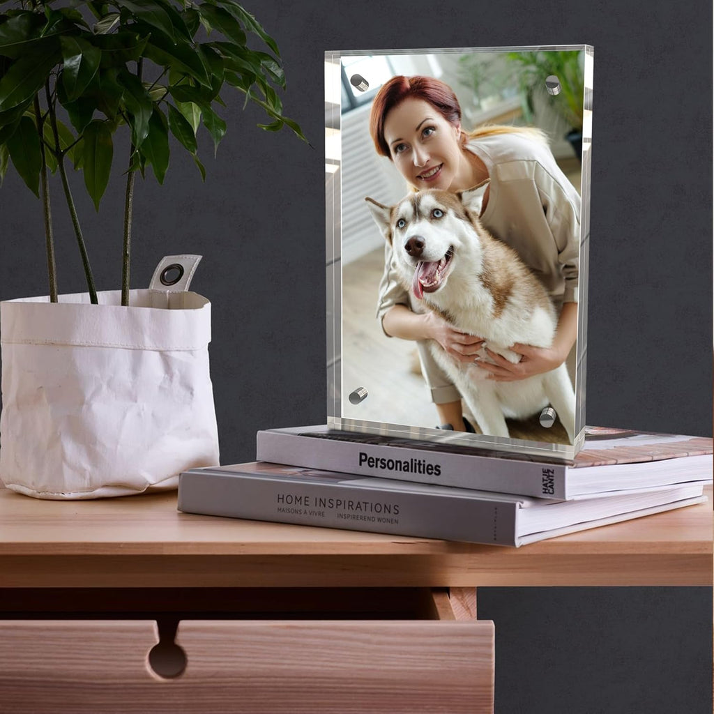 8x10 Inch Acrylic Picture Frame 1 Pack, 10+10mm Magnetic Photo Frame
